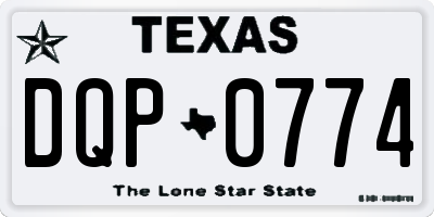 TX license plate DQP0774
