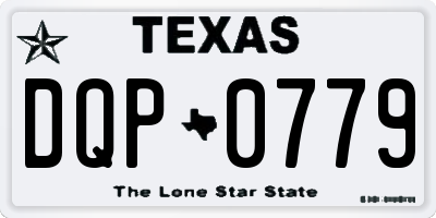 TX license plate DQP0779