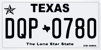 TX license plate DQP0780