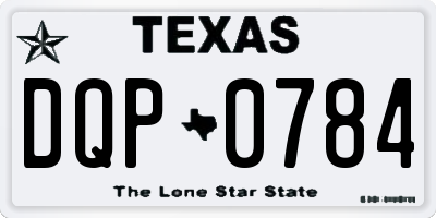 TX license plate DQP0784