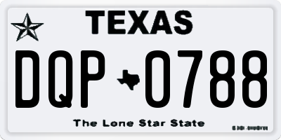 TX license plate DQP0788