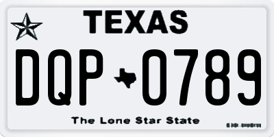 TX license plate DQP0789