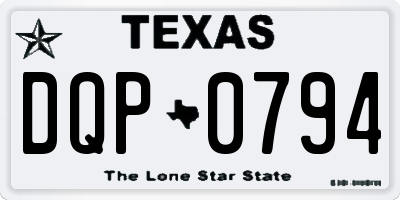 TX license plate DQP0794