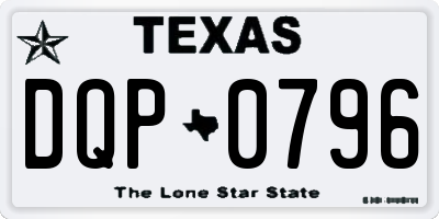 TX license plate DQP0796