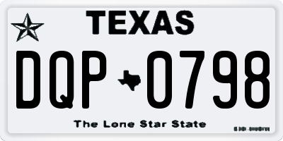 TX license plate DQP0798