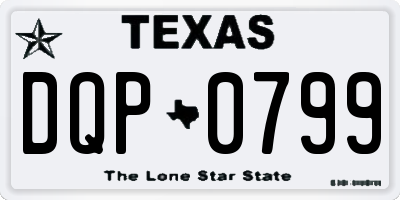 TX license plate DQP0799