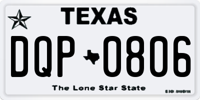 TX license plate DQP0806