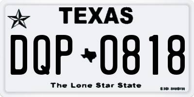 TX license plate DQP0818
