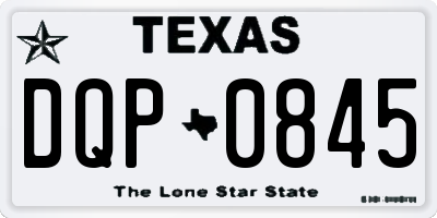 TX license plate DQP0845