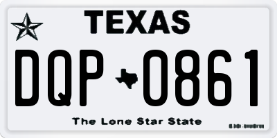 TX license plate DQP0861