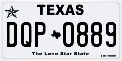 TX license plate DQP0889