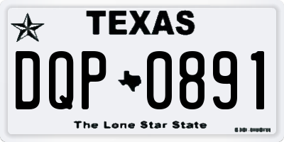 TX license plate DQP0891