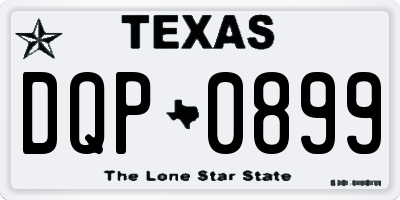 TX license plate DQP0899