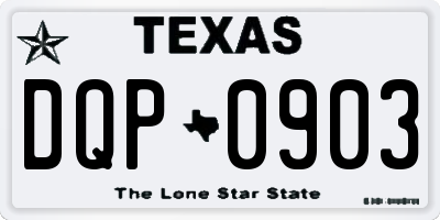 TX license plate DQP0903