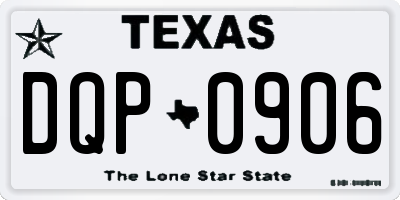TX license plate DQP0906