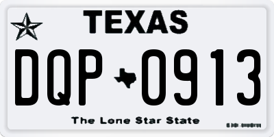 TX license plate DQP0913
