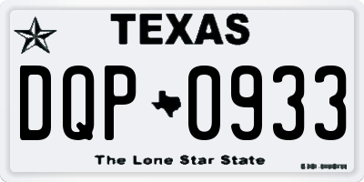 TX license plate DQP0933