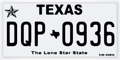 TX license plate DQP0936