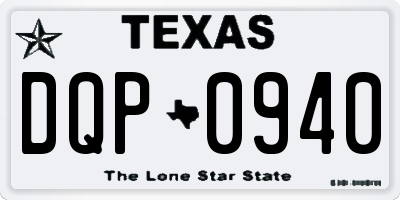 TX license plate DQP0940