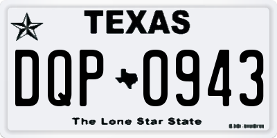 TX license plate DQP0943