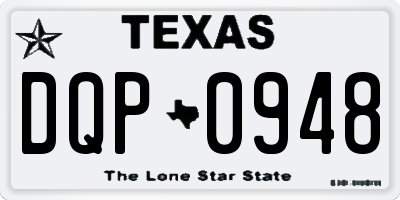 TX license plate DQP0948