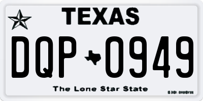 TX license plate DQP0949