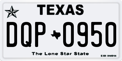 TX license plate DQP0950