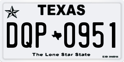 TX license plate DQP0951