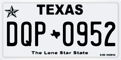 TX license plate DQP0952
