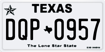 TX license plate DQP0957