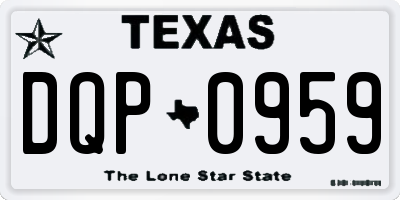TX license plate DQP0959