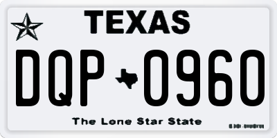 TX license plate DQP0960