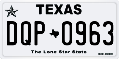 TX license plate DQP0963
