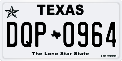 TX license plate DQP0964