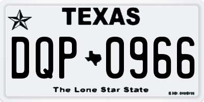 TX license plate DQP0966