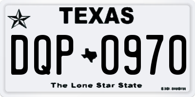TX license plate DQP0970