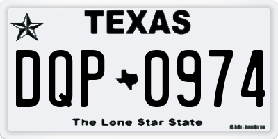 TX license plate DQP0974