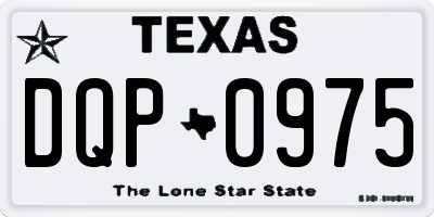TX license plate DQP0975