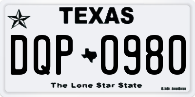 TX license plate DQP0980
