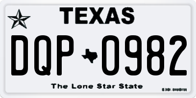 TX license plate DQP0982