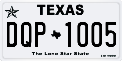 TX license plate DQP1005