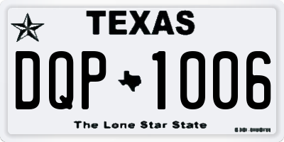 TX license plate DQP1006