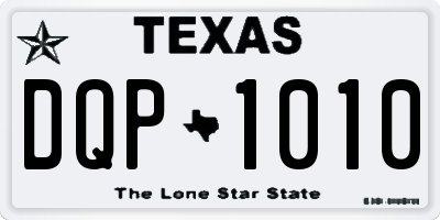 TX license plate DQP1010