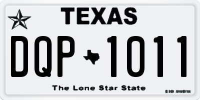 TX license plate DQP1011