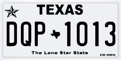 TX license plate DQP1013