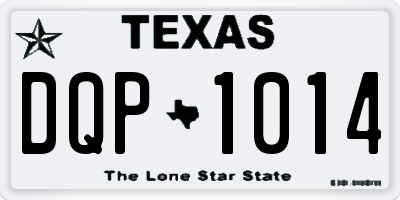 TX license plate DQP1014