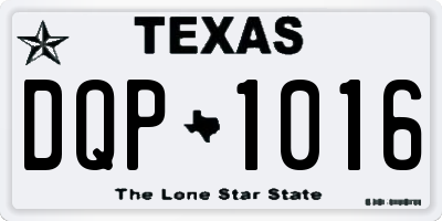 TX license plate DQP1016