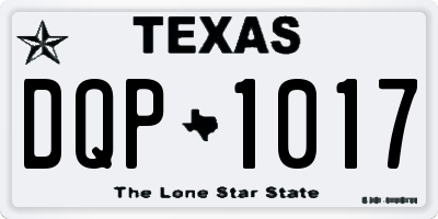 TX license plate DQP1017