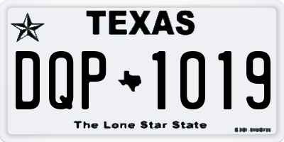 TX license plate DQP1019