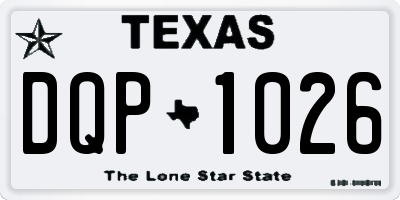 TX license plate DQP1026